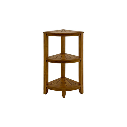 Stanley Teak Shower and Spa/Bathroom/Outdoor Corner Shelf